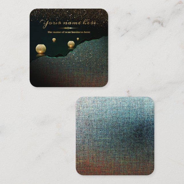 Cuadrada TARJETA DE VISITA negocio (Anverso / Reverso)
