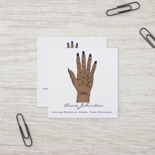 Cuadrada Tarjeta de visita Palmistry Occult Square