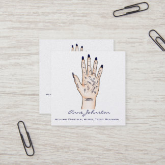 Cuadrada Tarjeta de visita Palmistry Occult Square