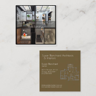 Cuadrada tarjeta de visita para arquitectos y diseñadores