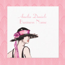 Tarjeta de visita para Chica Flapper de la época d