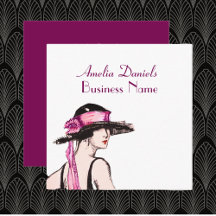 Tarjeta de visita para Chica Flapper de la época d
