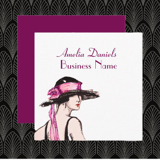 Cuadrada Tarjeta de visita para Chica Flapper de la época d