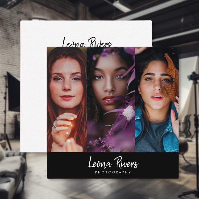 Cuadrada Tarjeta de visita para fotógrafo de código QR de t (Subido por el creador)