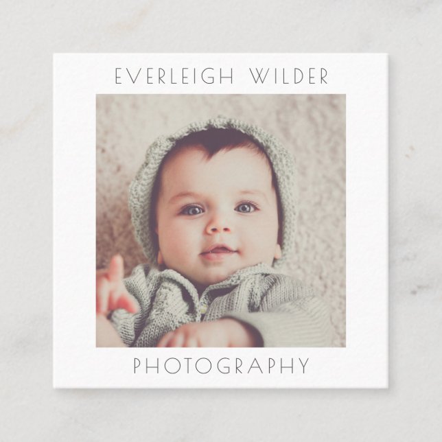 Cuadrada Tarjeta de visita para fotógrafos (Anverso)