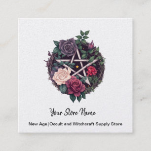 Cuadrada Tarjeta de visita Pentagram Square para rosas