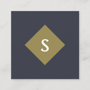 Cuadrada tarjeta de visita personalizado Senior Monogram cu