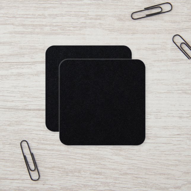 Cuadrada Tarjeta de visita Premium Black Square (Anverso/Reverso In Situ)
