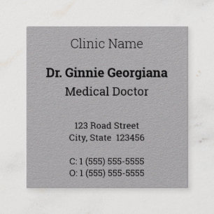 Cuadrada Tarjeta de visita profesional médica respetable