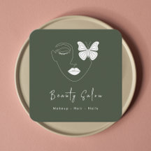 Tarjeta de visita profesional minimalista Salón de