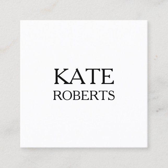 Cuadrada Tarjeta de visita profesional moderna minimalista (Anverso)