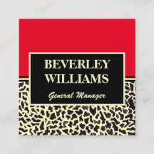 Tarjeta de visita profesional Red Leopard