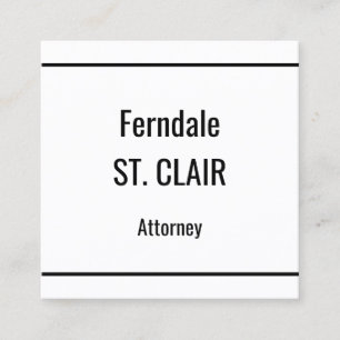 Cuadrada Tarjeta de visita profesional simple y simple