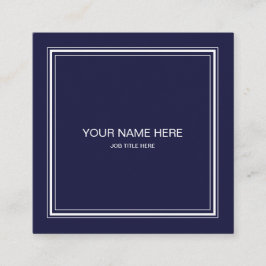Cuadrada Tarjeta de visita profesional Sleek Navy Square