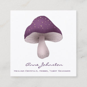 Cuadrada Tarjeta de visita Purple Mushroom Square