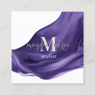 Cuadrada Tarjeta de visita Purple Silk Square