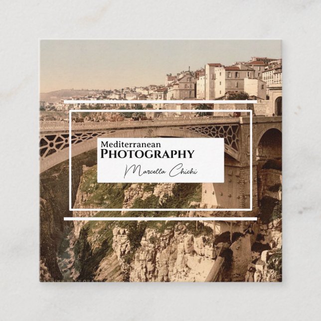 Cuadrada tarjeta de visita simple (Anverso)