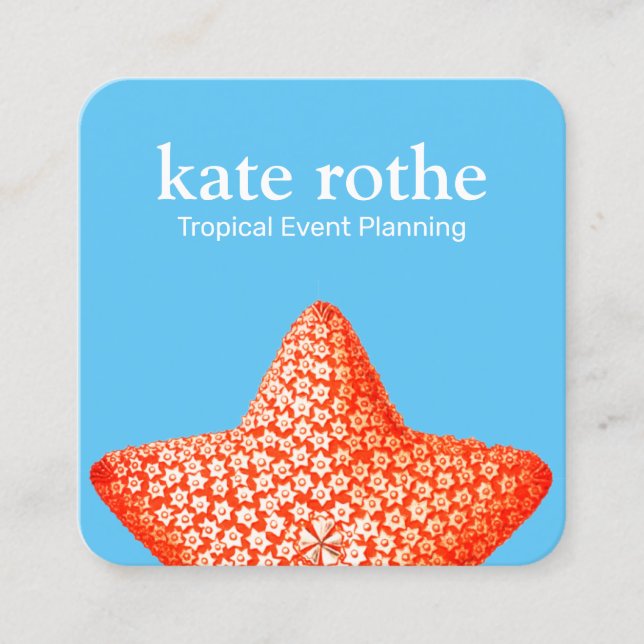 Cuadrada Tarjeta de visita Starfish (Anverso)