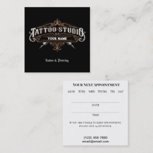 Cuadrada Tarjeta de visita Tattoo Salon