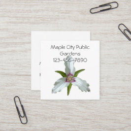 Cuadrada Tarjeta de visita Trillium Spring Wildflower