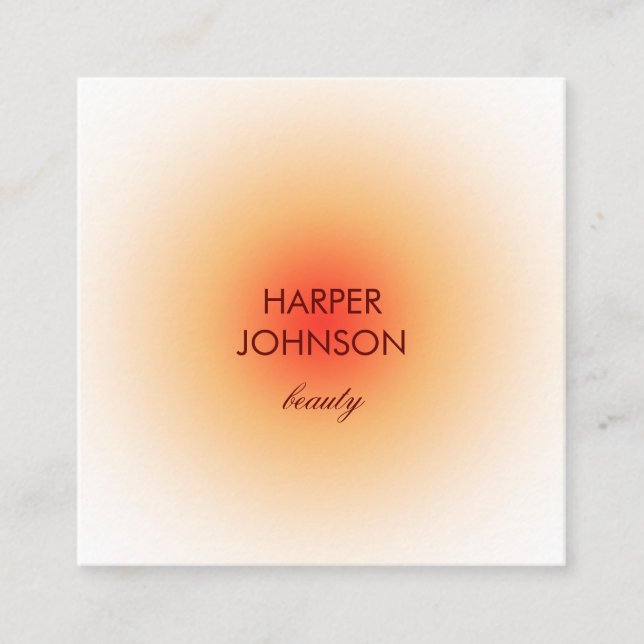 Cuadrada tarjeta de visita tropical del sol (Anverso)