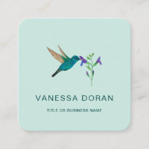 Tarjeta de visita Turquoise Hummingbird