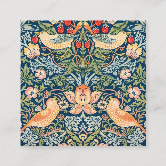 Cuadrada Tarjeta de visita única, elegante y floral (Anverso)