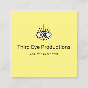 Cuadrada Tarjeta de visita única Guay Third Eye Yellow
