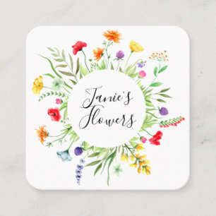 Cuadrada Tarjeta de visita Wildflower Square