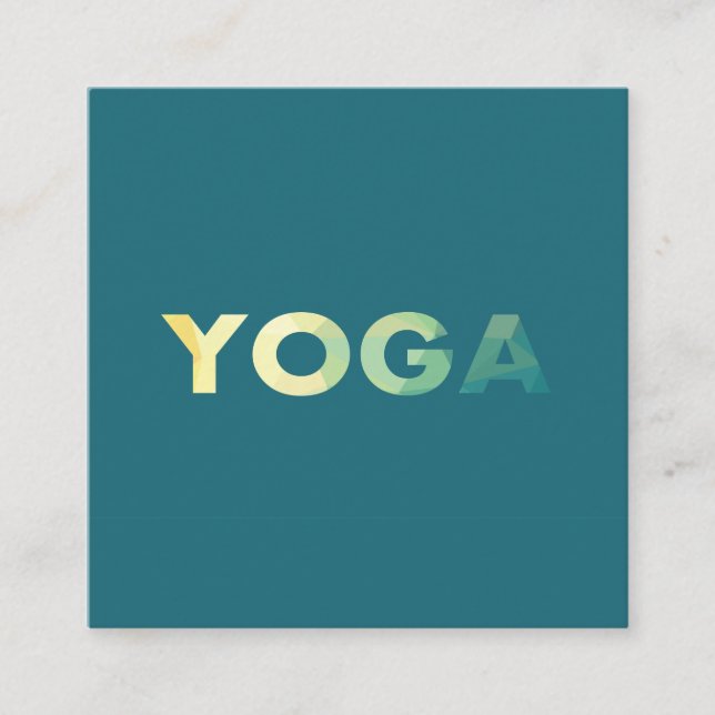Cuadrada Tarjeta de visita Yoga Mandala entrenador personal (Anverso)