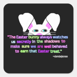 Cuadrada Te Veo, Pegatina de la Plaza Bunny de Pascua