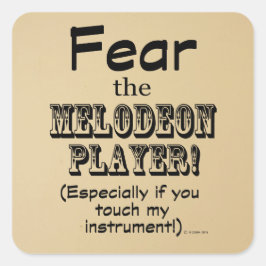 Cuadrada Temer Al Pegatina De Melodeon Player Square