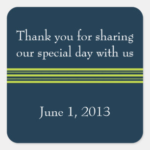 Cuadrada Tisbury - Armada y verde - Pegatina cuadrado