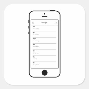 CUADRADA TODO EL MUNDO PIENSA QUE ERES PEGATINA DE SMS DE B