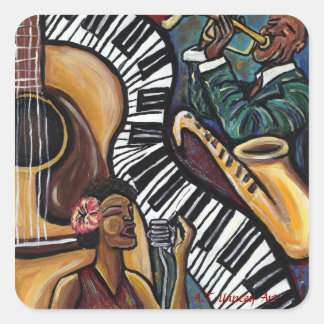 Cuadrada Todo Ese Pegatina De Jazz