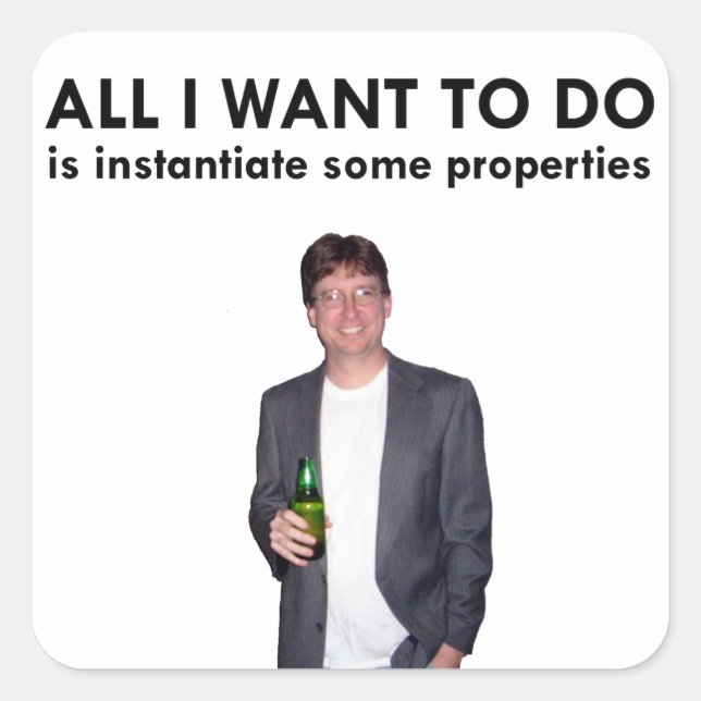 Cuadrada Todo Lo Que Quiero Hacer Pegatina (Anverso)