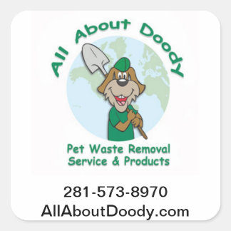 Cuadrada Todo sobre Doody Pegatina - Square