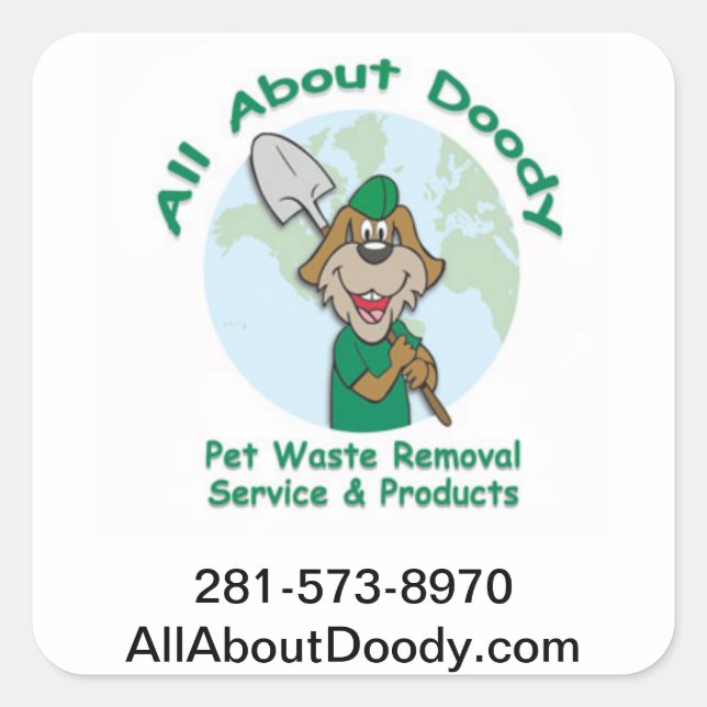 Cuadrada Todo sobre Doody Pegatina - Square (Anverso)