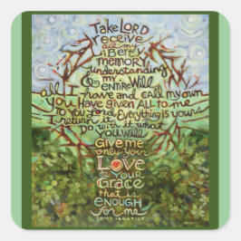 Cuadrada Toma a Dios, recibe al Pegatina de la oración cató