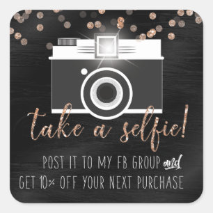 Cuadrada Tome una pintura del negro del pegatina de la