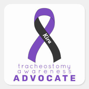 Cuadrada Tracheostomía Advocate Pegatina de la Plaza Blanca
