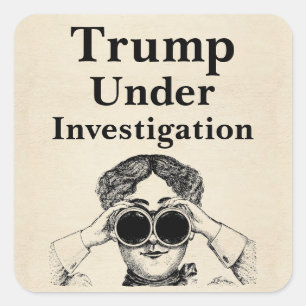 Cuadrada Trump bajo Pegatina de investigación