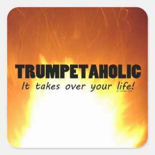 Cuadrada Trumpetaholic Life Square Pegatina