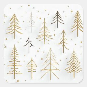 Cuadrada un interesante Pegatina arbóreo