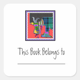 Cuadrada Un Tipo Diferente De Pegatina De Folletos De Anima