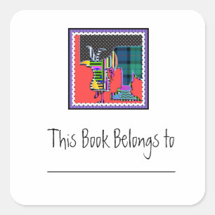 Cuadrada Un Tipo Diferente De Pegatina De Folletos De Anima