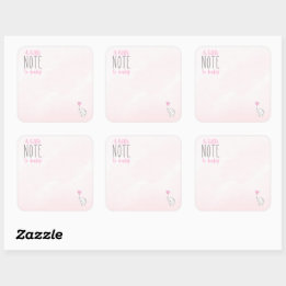 Cuadrada Una pequeña nota para el bebé Pegatina dentro del 