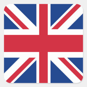 Cuadrada Union Jack Pegatina