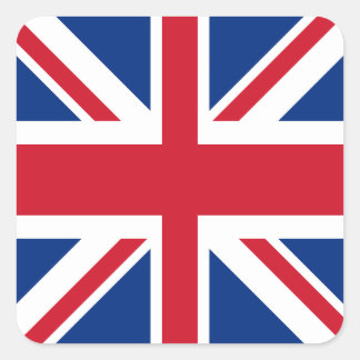 Cuadrada Union Jack Pegatina