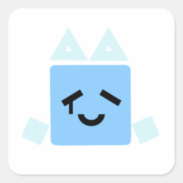 Cuadrada Unos cuantos Feliz un cubo pegatina jsab cian